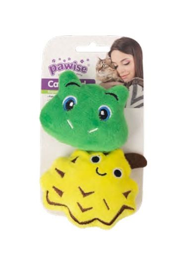 Pawise Örgü Kedi Oyuncağı Kurbağa - Ananas N141