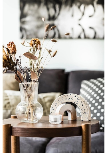 Eva 2 Adet Cam Tealight Mumluk Sunumluk