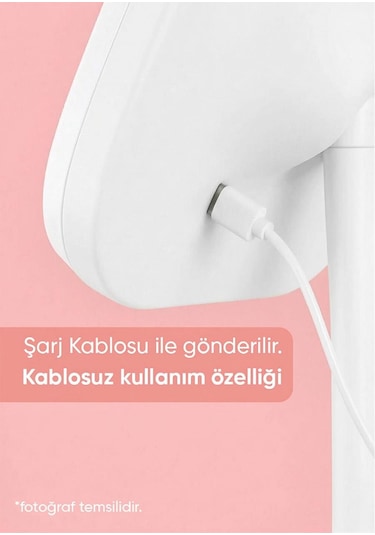 Ledli Dikdörtgen Ayna Işıklı Mini Makyaj Aynası 19x14 Cm Beyaz