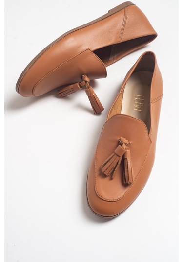 F04 Taba Cilt Hakiki Deri Ayakkabı Taba