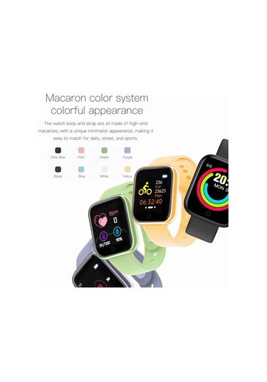 Padalink Y68 1.44" Ips Dokunmatik Ekran Akıllı Spor Saat (İthalatçı Garantili)