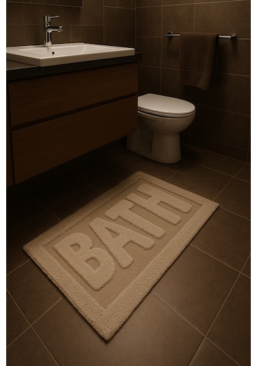 Özdilek Bath Paspas 50x80 Koyu Bej Çok Renkli