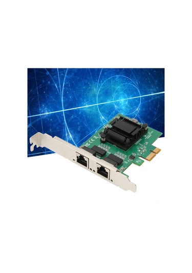 Geeroyoo Intel 82571eb Pcıe Çift Rj45 Port Ethernet Kartı - 10/100/1000 Mbps, Vlan, 100m Mesafe, Windows/linux Desteği
