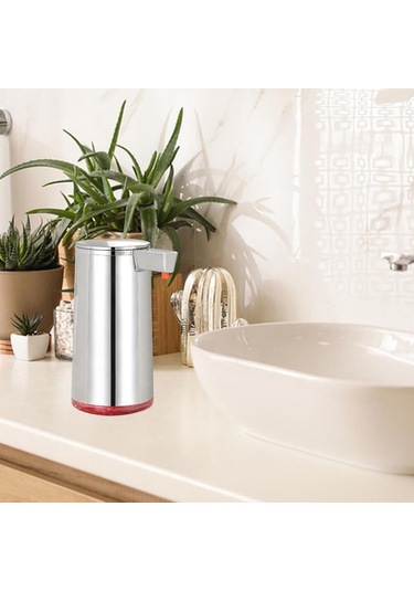 Lemestar Otomatik Manyetik Şarjlı Paslanmaz Çelik Sensörlü Sabunluk, 300ml Kapasiteli Diğer