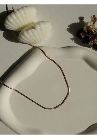 Çelik Uzun Italyan Zincir Kadın Kolye-altın Italian Chain - Gold Sevgiliye Hediye Altın