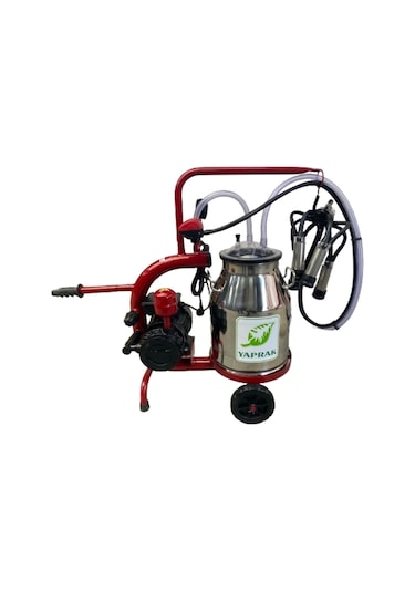 Bartech Yaprak Tekli İnek Süt Sağım Makinası C30 Alüminyum Güğüm Kuru 30lt