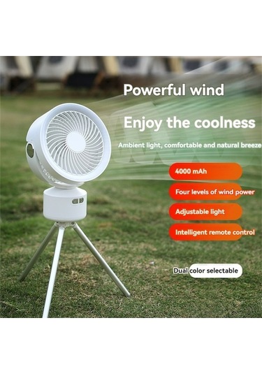 Jzcat- Trend Ön Çizgisi Kamp Fanı Ve Aydınlatma 2'si 1 Arada -