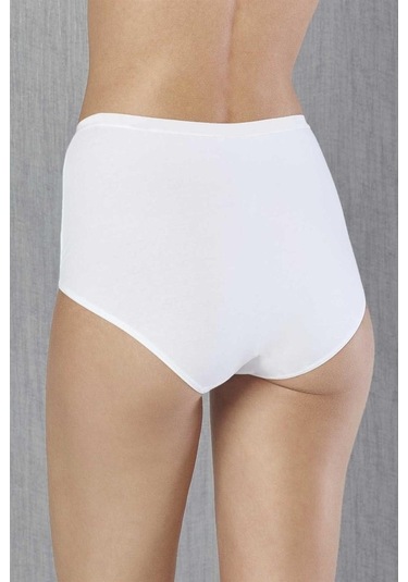 Doreanse 7119 Bayan Pamuklu Yüksek Bel Beyaz Slip Külot