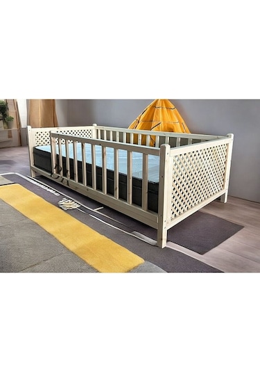 So Chic Doğal Ahşap Montessori Bebek Ve Çocuk Karyolası 70 X 130