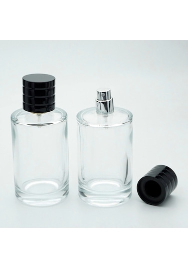 Parfüm Şişesi 100 Ml 2 Adet Uzun Silindir Modelkolay Kapama