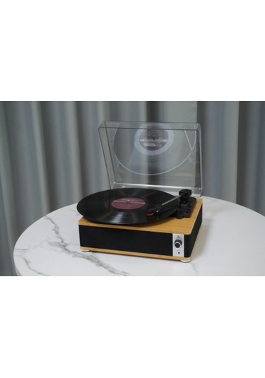 Fomix Fm-109 Siyah Hoparlörlü Bluetoothlu Pikap Plak Çalar Siyah