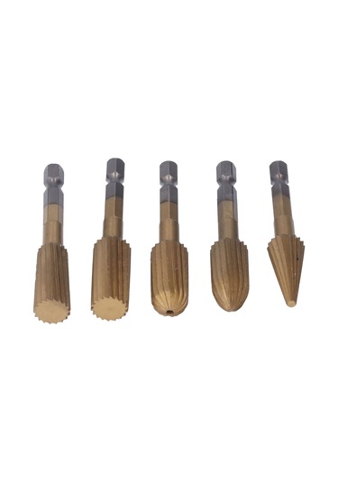 Suofeng 5 Adet Altıgen Saplı Hss Ahşap Frezi, Farklı Şekillerde Hassas Oymacılık, Plastik-kireçtaş-resin İşleme