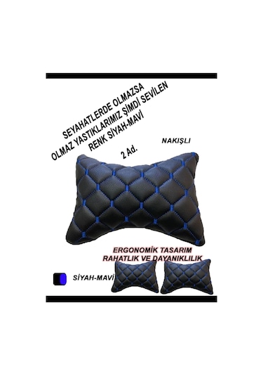 Peugeot 806 Araba,uyumlu Oto Koltuk ,araba Boyun Yastığı Mavi Siyah