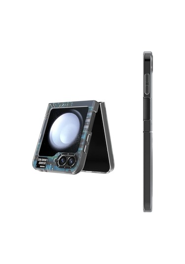 Galaxy Z Flip 6 Uyumlu Kılıf Magsafe Şarj Özellikli Youngkit Technology Serisi Kapak Mavi