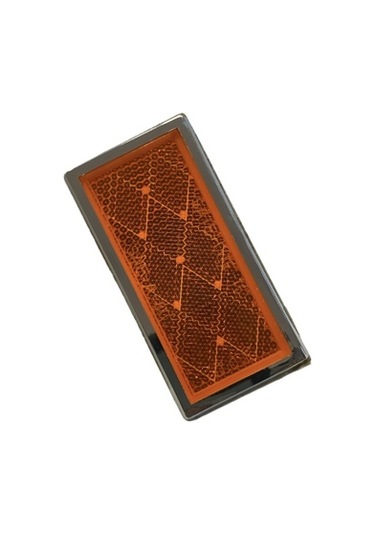 Sarı Yapıştırma Dikdörtgen Nikelaj Çerçeveli Plastik Reflektör