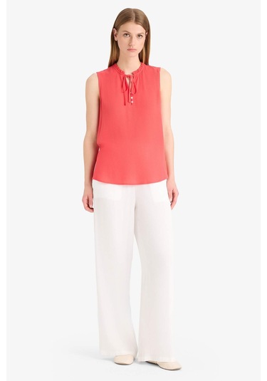 Defacto Regular Fit Esnek Belli Bağcıklı Plaj Pantolonu-fall İn Love D9763ax25smwt16 Beyaz