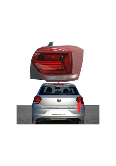 Volkswagen Polo Sağ Arka Stop Lambası Ledsiz 2018--2022