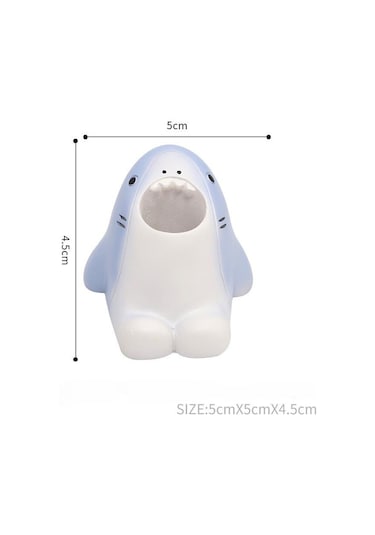 Karikatür Hayvan Diş Fırçası Tutucu Sevimli Corgi Köpekbalığı Depolama Standı Makyaj Fırça Kırtasiye Tezgah Organizatör Banyo Dekorasyon Shark Diğer