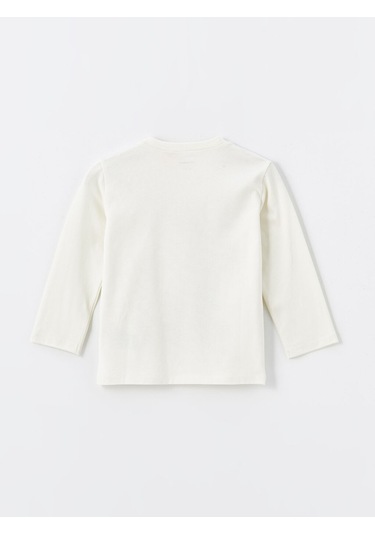 Lcw Bisiklet Yaka Uzun Kollu Paw Patrol Baskılı Erkek Bebek Tişört - Bej