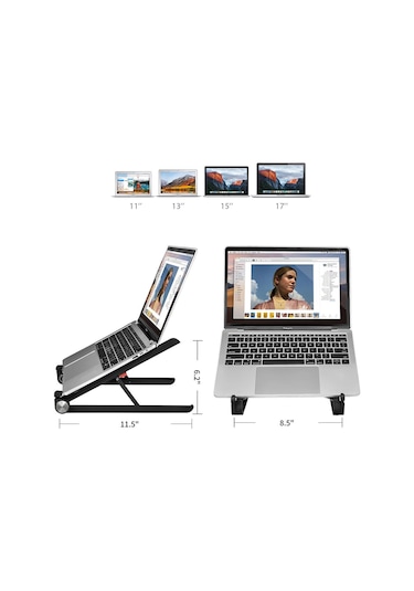 Bix Saiji X1 Alüminyum Notebook Laptop Standı Siyah