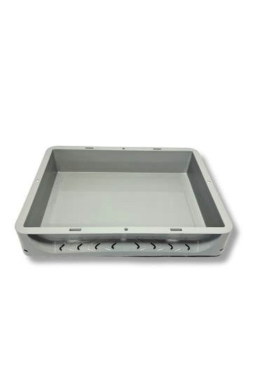 Alpbx Gıdaya Uygun Gri Hamur Pasası 40x30x7.5 CM - 7 L