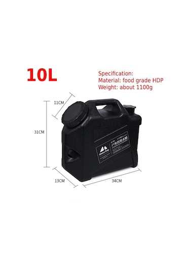 Shınetrıp 10L Musluklu Su Hazneli Su Saklama Fıçı Sürahisi Bpa Içermez Fda Sertifikası Yok - Siyah