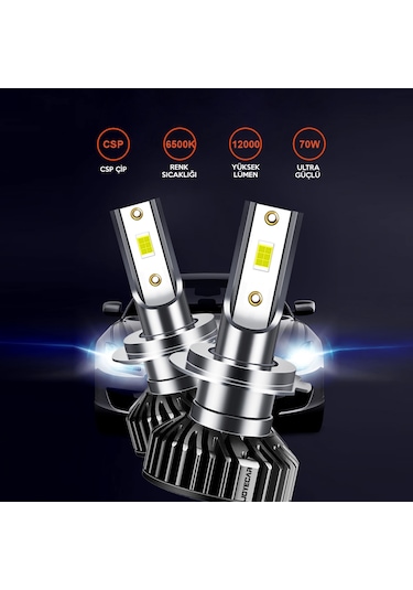 Joyecar F2 Mini Csp Şimşek Led Xenon Far H1/H3/H4/H7/H11/9006 387940222