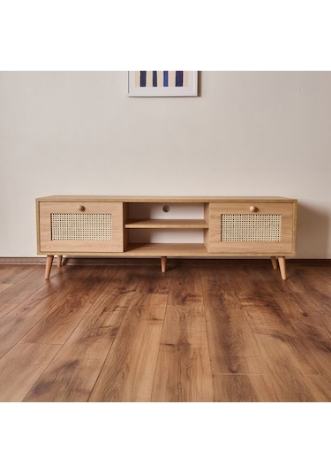 Just Home 2 Kapaklı Hazeran Tv Ünitesi - Safir Meşe - 160 Cm Safir Meşe