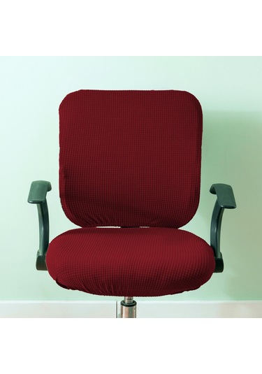Homyl Bilgisayar Koltuğu Kılıfı Dönen Sandalye Kırmızı Kırmızı