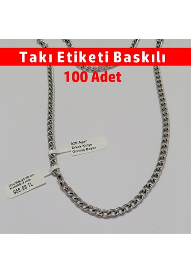 Gözlük Etiketi Kablo Etiketi Takı Etiketi Baskılı Pp 12x95-100ad.