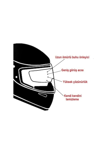 Raleri Pinlock Üniversal Kask Buğu Önleyici Küçük Boy Buğu Camı