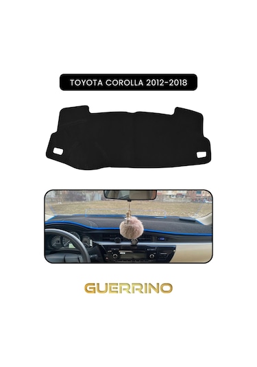 Toyota Corolla 2012-2018 Torpido Koruma Halısı Siyah Kenar