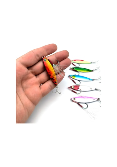 Valkyrie 10 Adet 20gr 6cm Kutulu Metal Rapala Jig Seti Balık Olta Yemi Parlak Gerçekçi Zoka