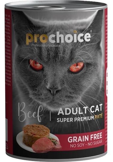 Prochoice Sığır Etli Pate Konserve Yetişkin Kedi Maması 12 x 400 G
