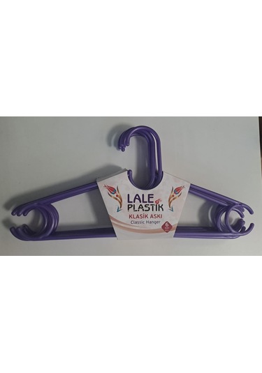 Lale Plastik Elbise Askısı Klasik 6 Lı Karışık Renkli Diğer