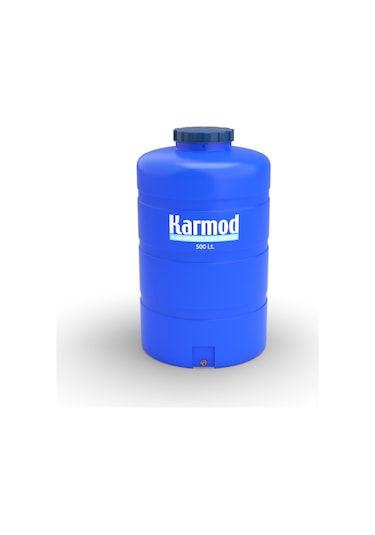 500 Litre Polietilen Dikey Su Deposu - Mavi - Tombul Model