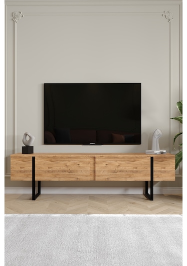 Serenity Metal Ayaklı Tv Ünitesi 180 Cm - Atlantik Çam Atlantik Çam