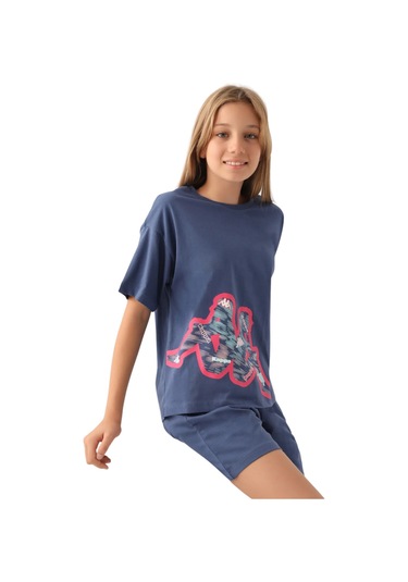 Kappa Kız Çocuk Lacivert T-shirt 341x14w Mavi