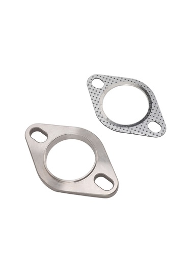 Yuntech01 Stainless Steel Exhaust Flange Set 2" 51.8mm 2-bolt - Strong Sealing, Noise Reduction For Downpipe, Catback, Headers - Tu-fln02