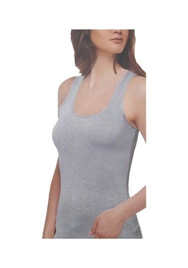 Tutku Elit Bayan Elastan Modal Geniş Askı Atlet 6 'lı 2002 Gri