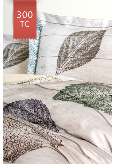 Varol Royal Saten 300tc Nevresim Takımı Çift Nevresimli Family Size - Folia Çok Renkli