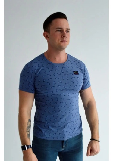 Paul&shark Erkekler İçin Bombeli Günlük Fildişi Yunuslu Tişört 159638927 Grayish-blue