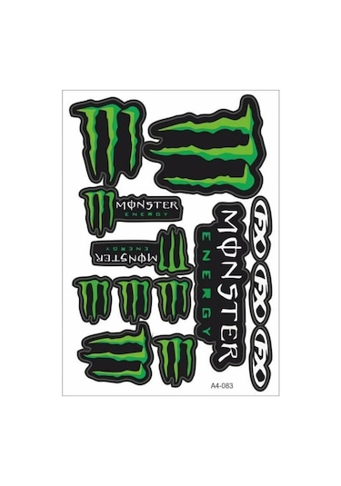 Monster Sticker Seti Yeşil
