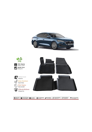 İzoref Ford Focus 5 2024 Model 4D Havuzlu Paspas
