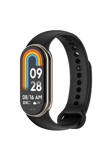 Mobilefix Xiaomi Mi Band 9 Serisi Klasik Kordon Silikon Strap Kayış-siyah