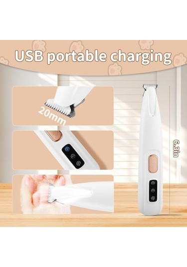 2024'ün En Yeni Evcil Hayvan Microprecision Tıraş Makinesi, Saffory Köpek Tıraş Makinesi, Led Işıklı Şarj Edilebilir Evcil Hayvan Tıraş Makinesi, Düşük N