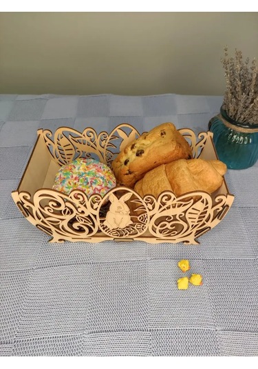 Woodiks Durulama Sırtlı Sepet Ekmeklik - Tavşan 155221114 Bej Açık