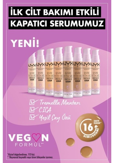 NYX Professional Makeup Bare With Me Kapatıcı Serum 01 Fair