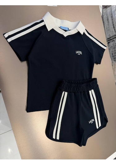 Baby Lory Kids Store Şeritli Polo Yaka Takım Lacivert