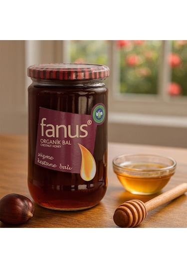 Fanus Organik Süzme Kestane Balı 850 G